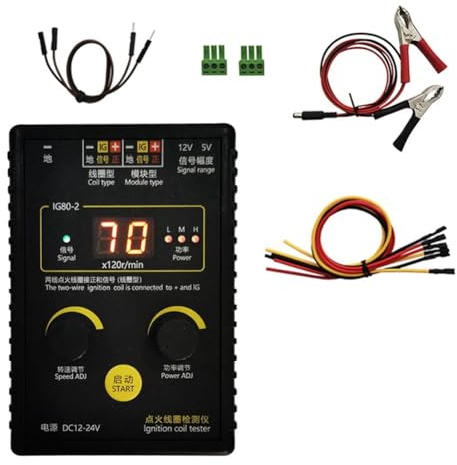 Asyduey Probador de Detector de Bobina de Encendido de Automóviles IG80-2, Prueba de Bobina de Encendido de Motores de Gasolina y Gas Natural