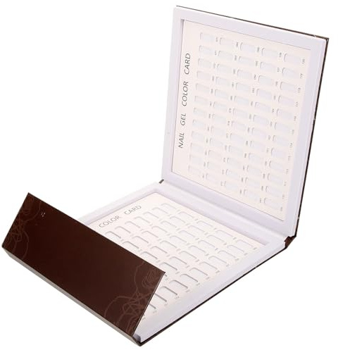 Alipis 120 Colors Nail Art Display Book with 120 Spaces, ABS and Paper Material, Easy to Store and Sort Colored Nail Polish, for Art Salon and Pedicure Use