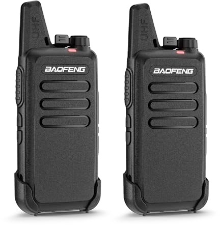 BAOFENG T22 Walkie Talkie PMR446 Radio, 16 canali Radio bidirezionale, 1500 mAh batteria, Walkie Talkie portatile ricaricabile, per hotel, ristorante (confezione da 2)