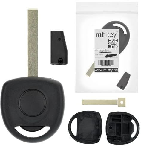 MT-KEY Auto Zünd Schlüssel Rohling HU100 + ID40 Transponder Wegfahrsperre kompatibel mit Chevrolet Astra 00-07 Opel Agila A 04-08 Meriva A 03-10 Tigra B 04-09 Corsa C 00-06
