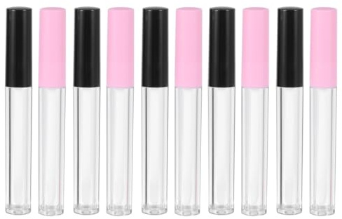 Sewroro 20 Tubos de Brillo de Labios Vacíos 2,5 Ml, Contenedor Recargable de Subenvases Cuerpo Transparente, para Viaje