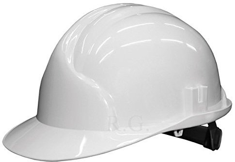 Unbekannt Bauarbeiterhelm Schutzhelm Bauhelm Schutzhelme Helm EN 397 53-61 cm 6 Farben (Weiß)