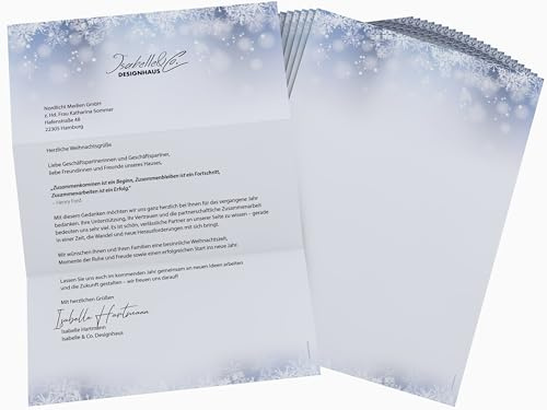 Weihnachtsbriefpapier | Wintertraum | 100 Blatt Motivpapier DIN A4