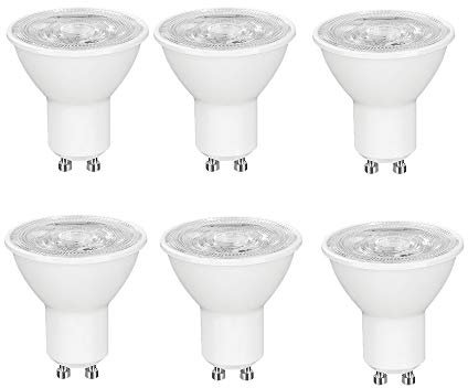OUGEER 6er Stück GU10 LED 5W 500 Lumen GU10 50W Halogen-Ersatz Kaltweiß 6000 K GU10 120°Abstrahlwinkel GU10 AC 220-240V nicht dimmbar GU10 Spot Leuchtmittel