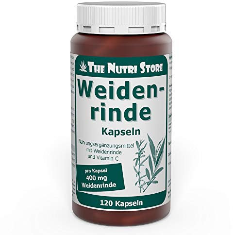 Weidenrinde 400 mg Kapseln 120 Stk. - Nahrungsergänzungsmittel mit Weidenrinde und Vitamin C