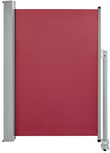 Tidyard Tenda da Sole Laterale Retrattile per Patio Marrone/Rosso,Tenda da Sole per Esterno,Tenda da Sole Laterale,Tenda da Sole da Balcone,Tenda da Sole Avvolgibile 120x300 cm
