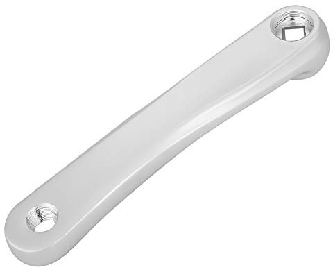 170mm Aluminium Mountain Rennrad Kurbel Fahrrad Quadrat/Fensterloch Kurbeln Radsport Ersatzteile Linker Kurbelarm (Silber-Rhombisches Loch)