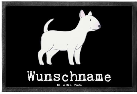 Mr. & Mrs. Panda Personalisierte Fußmatte Bullterrier Lebensretter 40 x 60 cm - Geschenke, Bedrucken, Personalisiert, mit Namen, Türvorleger, Geschenk