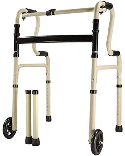 Andador Plegable portátil de aleación de Aluminio con Rueda sin Rueda de Doble Uso/Ayuda para Caminar multifunción/Andador para Ancianos Interesting