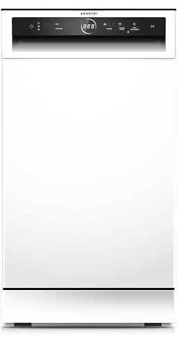 Infiniton Lavavajillas Independiente 45 cm DIW-48CBL, Bajo Consumo, 10 Servicios, 8 Progrmas, Secado Extra, Media Carga, Blanco, C