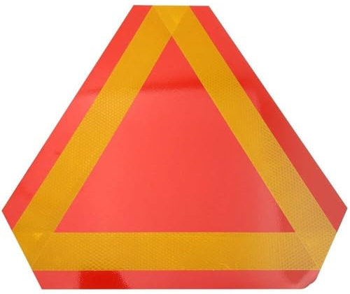 1 Pc -fahrzeug Reflektierende Heckklappe Magnet Aufkleber Magnetautos Schilder Langsam Bewegende Fahrzeugsicherheitszeichen Industriewarnschilder Langsam Bewegende Fahrzeugflaggen Auto Reflektoren
