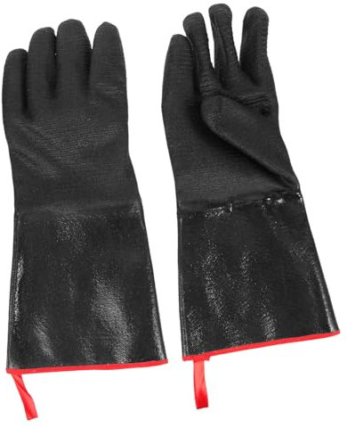 Veemoon Heat-resistant Neoprene Gloves 1 Pair Protective Gloves Waterproof Long Sleeve for Kitchen and Outdoor Grilling
