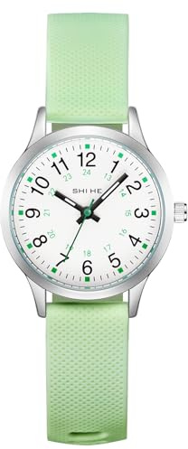 CIVO Armbanduhr Kinder Leicht Lesbar: Analog Lernuhr Kinderuhr Mädchen | Klares Zifferblatt mit Ziffern Zeiger Silikonarmband für Junge - Geschenk für Kinder 6-14 Jahre Geburtstage Schulanfang