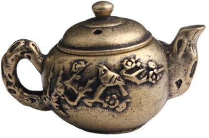 Ciieeo Brass Kettle Housewarming Decor for Office Desk Creative Teapot Ornaments Chinese Tea Pots Theme for Herbal Tea Pot Display