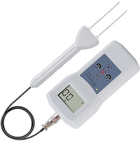 Misuratore di umidità, Misuratore Umidità Muri, Misuratore di umidità for filati Lana Seta Materiali tessili di lana Tester di umidità Display digitale LCD Igrometro for cotone , per Parete, Legno, In