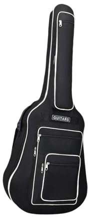 perfeclan Akustikgitarrentasche, Tragetasche, gepolstert, mit Tasche für Zubehör, mit seitlichem Griff, Gitarrenkoffer, Gigbag für Akustikgitarren