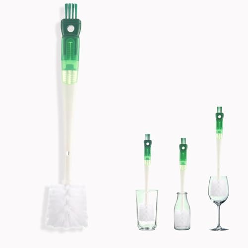 5 In 1 Multifunctional Water Bottle Cleaning Brush, Water Bottle Cleaning Brush, Portable Bottle Cleaning Brush for Home Kitchen Crevice, Small Bottle Brush for Bottles Cups Teapots