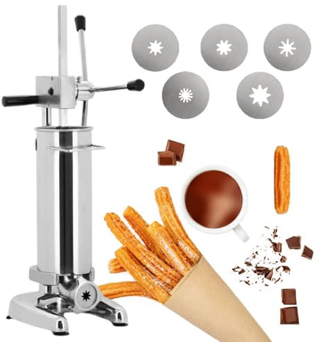 YYLHJW Vertical Spanish Churro Maker, Vertical Auto Electric Spanish Doughnuts Churro Maker Machine with Filler