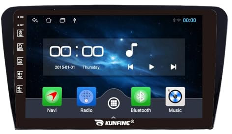 Quad Core 4G+64G Car CarPlay Android Auto 10 IPS Display Navigation Stéréo Touchscreen Headunit Pad Tablet Caméra arrière GPS Radio Lecteur multimédia pour Skoda Octavia 2014-2018