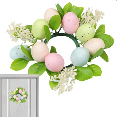 Corona Di Anelli Di Candela Di Pasqua | Decorazione Centrale Della Corona Di Candele, Ornamento Ad Anello Di Candele Multifunzionale, Corone Di Anelli Di Candele Artificiali Per, Scrivania