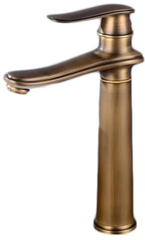 XSDSM Waschbeckenarmatur Vintage Badarmatur Waschbecken Einhebelmischer Heiß und Kalt Waschtischarmatur Hoch für Aufsatzbecken Einlochmontage,Bronze