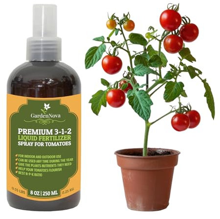 Professional Tomato Spray Fertilizer Mist for Home Gardening | 3-1-2 Gentle Blend Mist for Healthy Leaves & Growth | Essential Nutrients for Tomatoes - 8oz