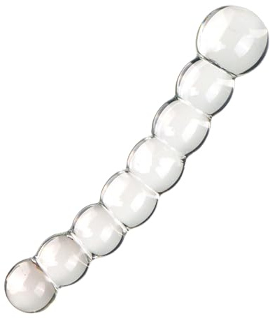 Transparent Crystal Glass Anal Beads | Glas Dildo Un dildo en verre conçu de manière professionnelle pour hommes et femmes, stimulateur G-Spot à surface lisse (A)
