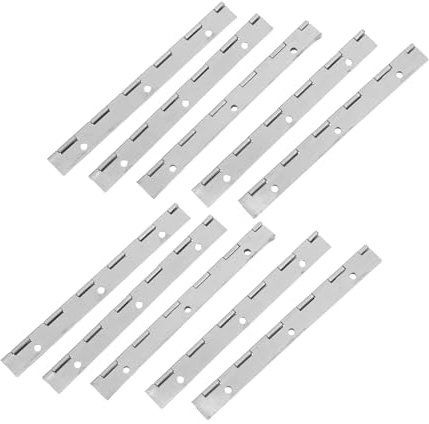 Alipis 12 Pièces Charnières Piano Inox Charnières Continues Robustesse Supérieure pour de Meubles Cuisine Salle de Bain Bureau Montage Facile et Mouvement