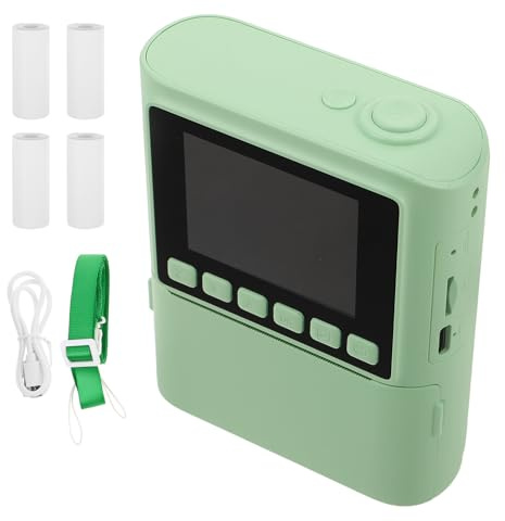 Appareil Photo Qui Imprime des Photos Instantanément, Vert | Abs et Pc, Format Compact, Prise en Main Ergonomique, Papier Inclus, Fêtes Familiales et Mariage