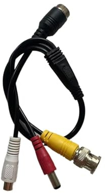 Generico Cavo di prolunga video for aviazione, 4 pin femmina/maschio, connettori for aviazione, spina CC da 5,5 * 2,1 mm(1 Piece,Male to Plugs)