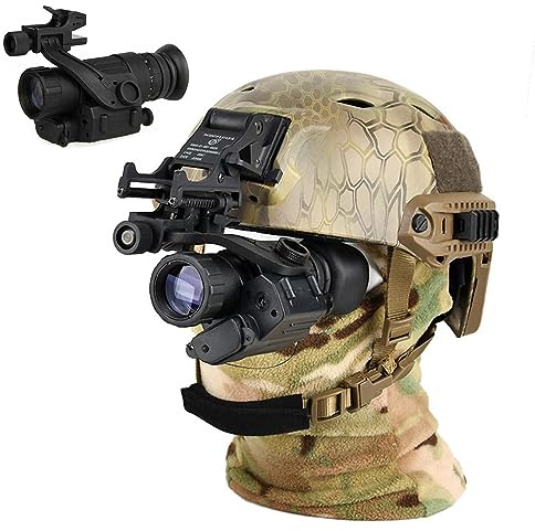 Monokulärt mörkerseende kikarsikte med hjälmfäste, HD Infraröd Digital Night Vision-glasögon Kikarsikte for jakt Skog Observera vilda djur
