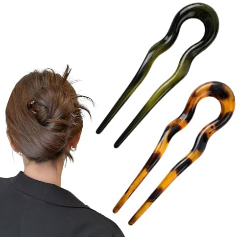 YIPFEN 2 fermagli per capelli da donna,fermagli a forma di U,fermaglio capelli donna,Semplice Spirale Veloce Treccia di Capelli Clip a Spirale per Ragazze Stile di Accessori Riutilizzabile