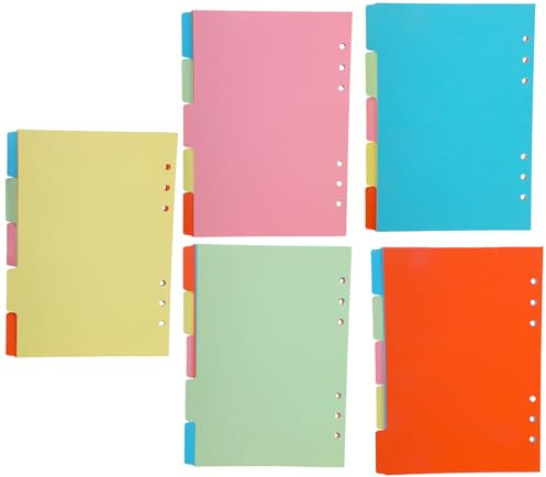 Colorful Planner Dividers Thick ABS Sheets Easy Category Separation Ideal for Office School Supplies Colorful Binder Separators