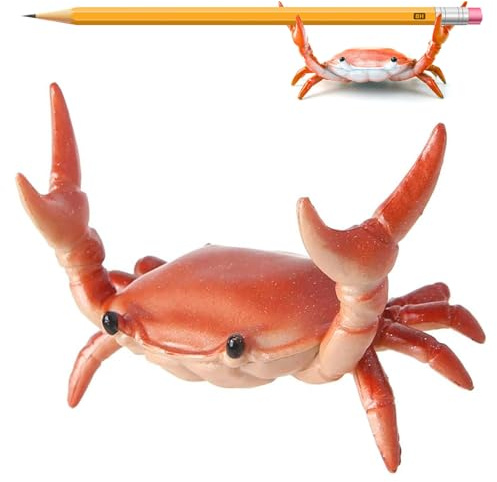 Floruvia Porte-crayons en forme de crabe, Design amusant, Support de cuillère en forme de crabe, Mini plateau à crayons pour petits animaux