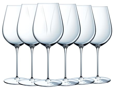 Chef & Sommelier Verre à Vin Galea 38 cl Lot de 6 | Cristallin sans plomb éclatant, verre à pied pour dégustation et service du vin, compatible lave-vaisselle, brillance durable