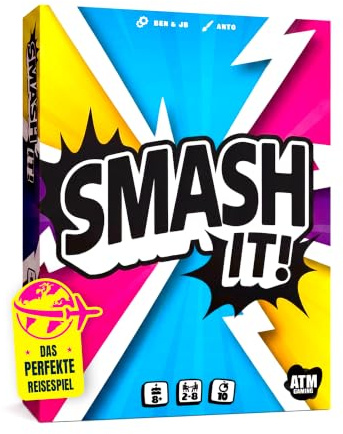 ATM Gaming Smash It – Gioco da tavolo per famiglia e amici – Gioco di carte di rapidità e divertimento – Da 2 a 8 giocatori – Partite da 10 minuti – Idea regalo - Il gioco da viaggio ideale