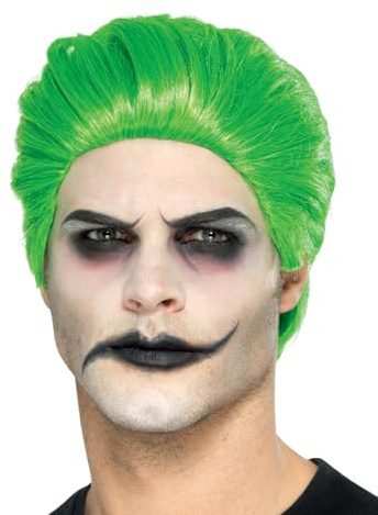 Smiffys Cleverer-Trickster-Perücke, Grün Halloween