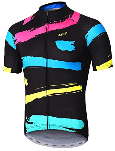 ARSUXEO Cykeltröja för män kortärmad mountainbike jersey ljus cykel t-shirt andningsbar cykel topp ZY84, Zy842, M