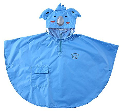 mama stadt Poncho Enfant Pluie Unisex Cape Impermeable Bebe Manteau Imperméable Garçon Fille Veste Anti Pluie avec Capuche Cartoon Convient aux Enfants de 2 à 6 ans