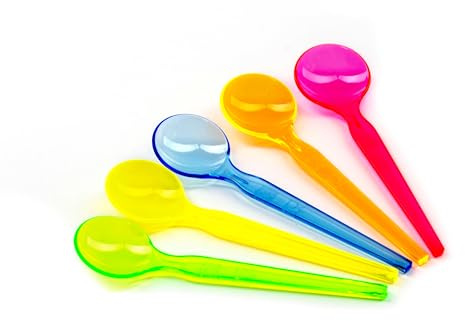 Kimmel 21-000-4210 Löffel 1000 Stück, Kunststoff, Bunt Gemischt Transparent