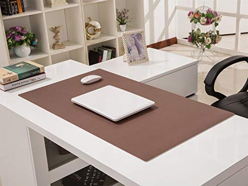 LIVEINU Multifunktional Gaming Mauspad Schreibtischunterlage Abwischbar Ultradünnes Matte Zweiseitig Nutzbar wasserdichte Office Mousepad 70 x 50cm Braun