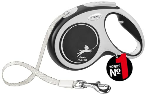 Flexi - Roll Cord New Comfort Band - 5 Metri a 25 kg - Nero - 1 Pezzo