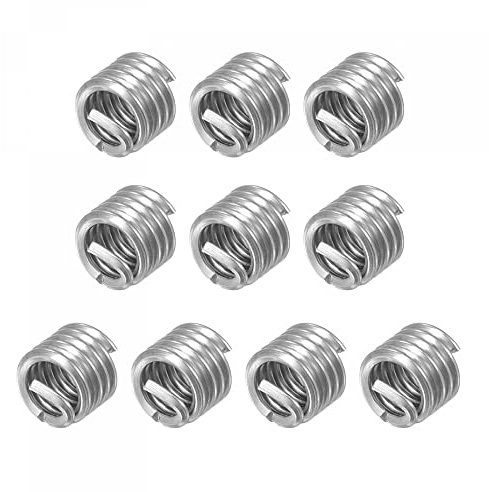 uxcell Wire Thread Inserts 10-24 UNC 1.5D 304 Stainless Steel Helical Type Coiled Wire Screw Repair Threaded Sleeve Steel Sheath 10pcs