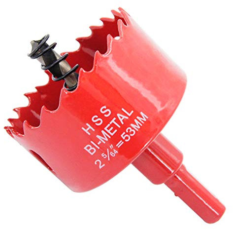 Lochsäge 53mm, LAIWEI Lochmesser, Kreismesser zum Bohren von Löchern in Holz, dünne Bleche, Aluprofile, Gipskarton, PVC etc.