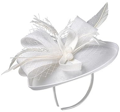 FRCOLOR 1stück Elegantes Haarschmuck-accessoire Mit Federn Und Blüten Für Partys Hochzeiten Und Fotoshootings Weißes Haarband Zur Verschönerung Ihres Looks Erinnerungsstück