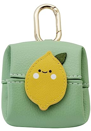 WisePoint Portamonete a Forma di Frutta, Pieghevole PU Portafoglio in Pelle Portafoglio Piccolo per le Donne e le Ragazze, Cute Pochette Piccola con Snap per Incontri, Viaggi, Shopping (Limone)