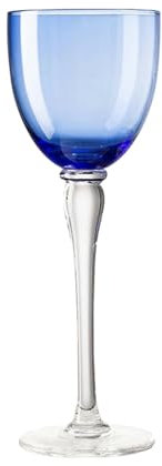 CAPIJIONG Copa de vino espumoso francés de 200 ml con personalidad creativa, vino tinto vintage, champán y copa de vino dulce alta, copa de globo azul