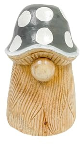 Wooden Gonk Garden Gnome Handmade Grey Home Decor Christmas Ornament Statue Wood Carving Outdoor Indoor