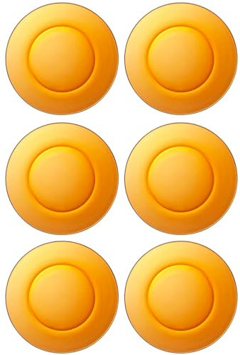 Tradineur LYS Lot de 6 assiettes creuses ambrées Ø 19,5 cm Verre Passe au lave-vaisselle et au micro-ondes Idéal pour la maison, la cuisine et l'hôtellerie