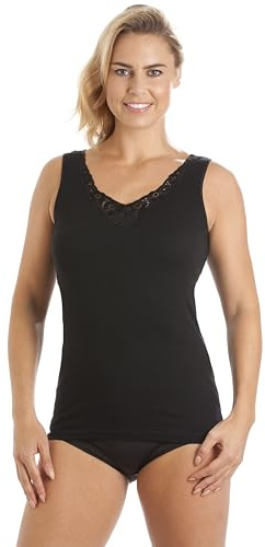 La Marquise Lot de 2 gilets guipure sans manches pour femme, Noir , 46-48